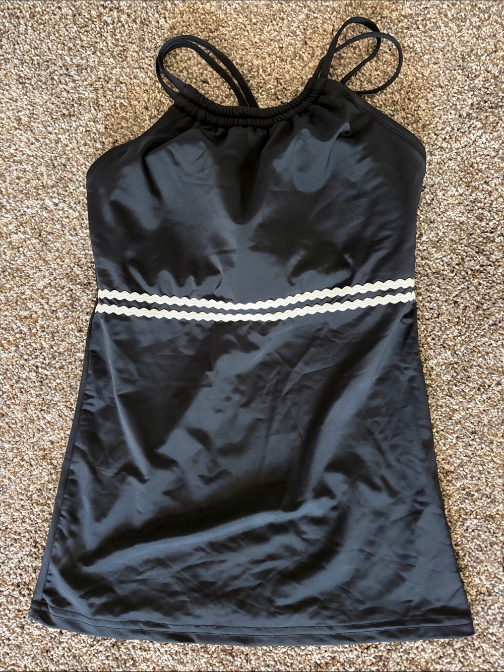 Lime Ricki Black Tankini Top